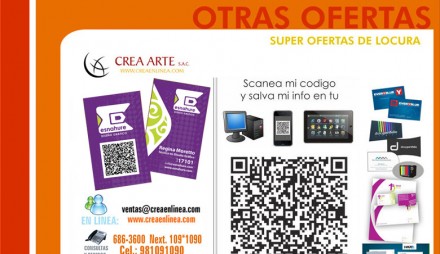 Tarjeta Personal Codigo QR o QR CODE